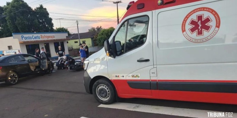 SAMU presta atendimento a vítima de acidente de trânsito em Marechal Cândido Rondon